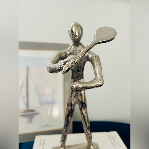 🛑SOLD🛑 Unique Minimalist Tennis Player Figurine 10.5 inches Tall - Picture 5 of 8